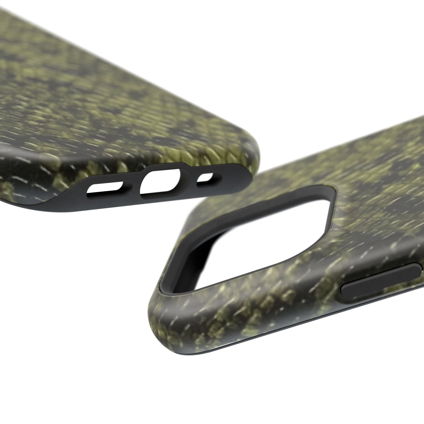 Retro Snake Skin iPhone 15 Pro Case – Faux Snakeskin MagSafe Compatible Case