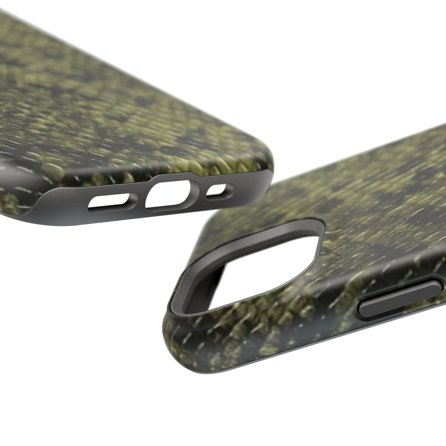 Retro Snake Skin iPhone 15 Pro Case – Faux Snakeskin MagSafe Compatible Case
