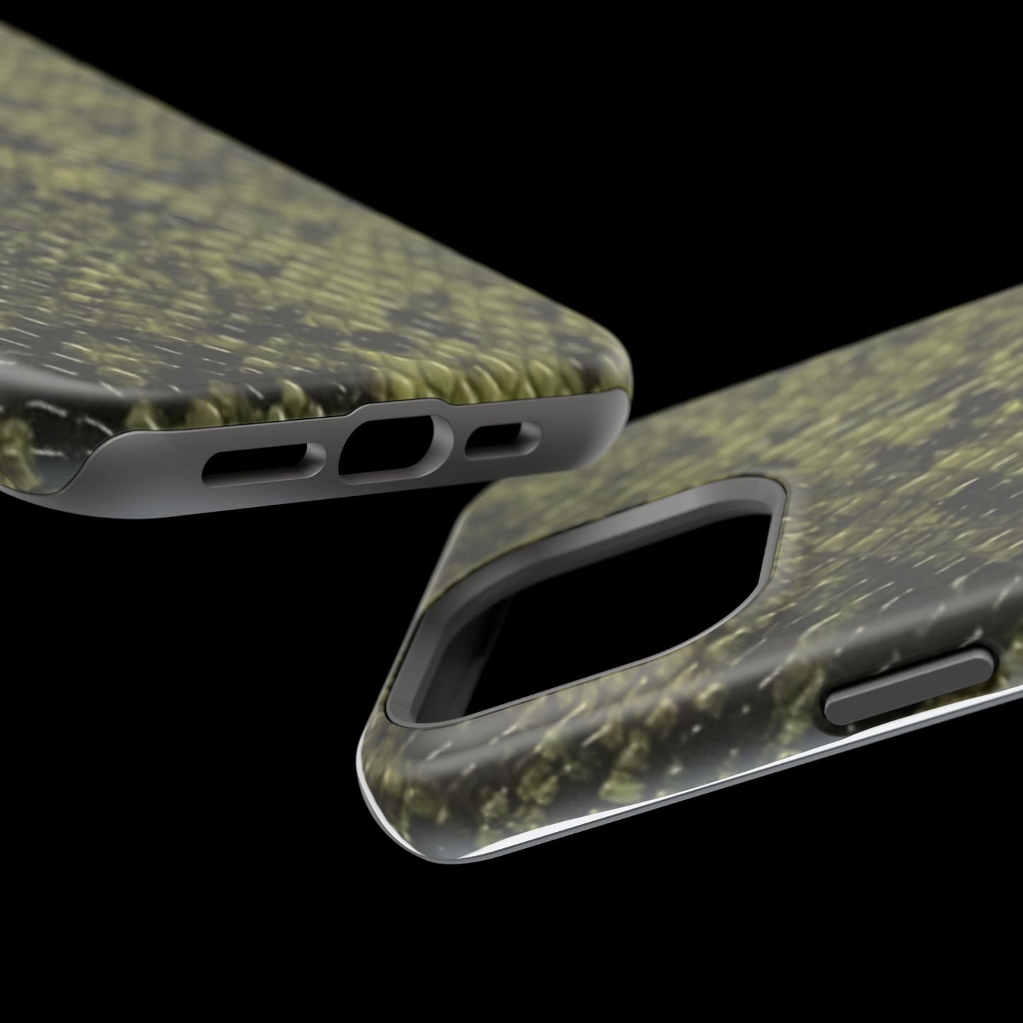 Retro Snake Skin iPhone 15 Pro Case – Faux Snakeskin MagSafe Compatible Case