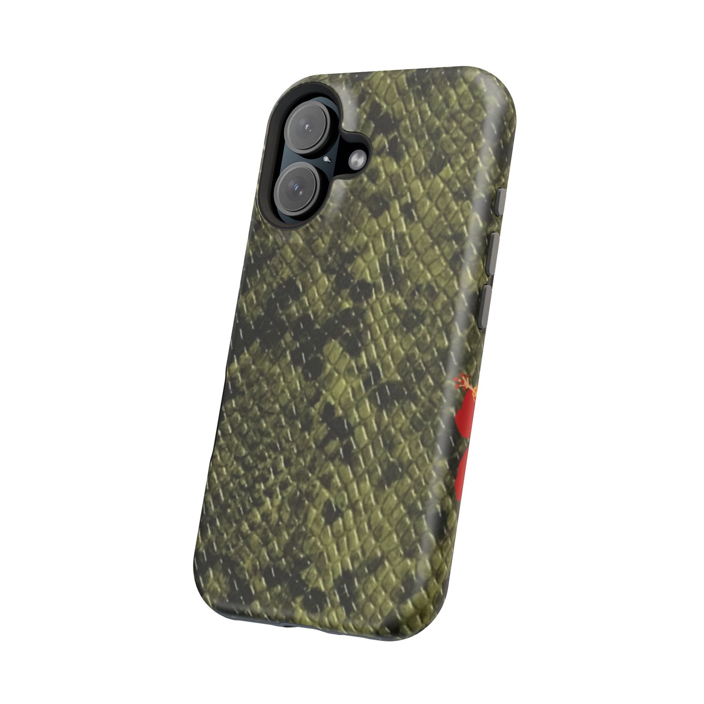 Retro Snake Skin iPhone 15 Pro Case – Faux Snakeskin MagSafe Compatible Case