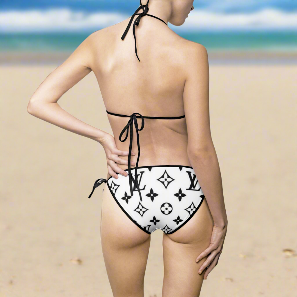 LV Inspired π₯ Monogram Bikini with Side Tie