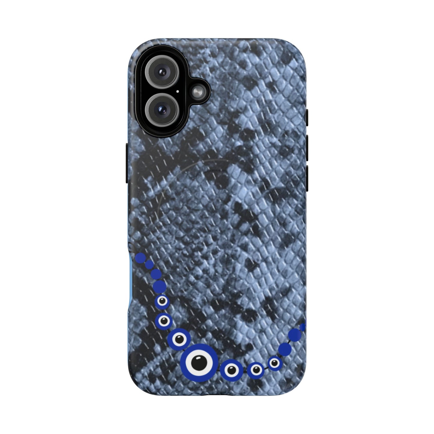 Snake skin blue 🧿 Phone Case 3 layers