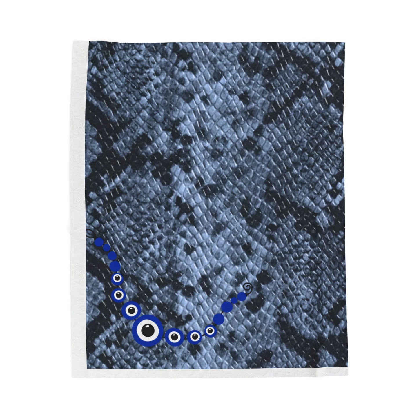 Snakeskin π π§Ώ Evil Eye print Velveteen Blanket