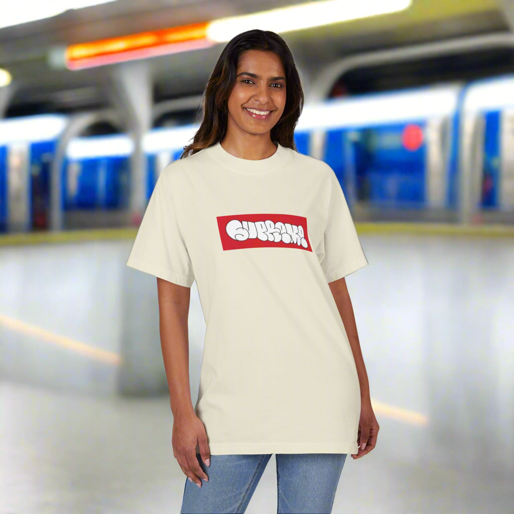 Supreme Inspired ✨ Bubble Letter Drop Shoulder Tee
