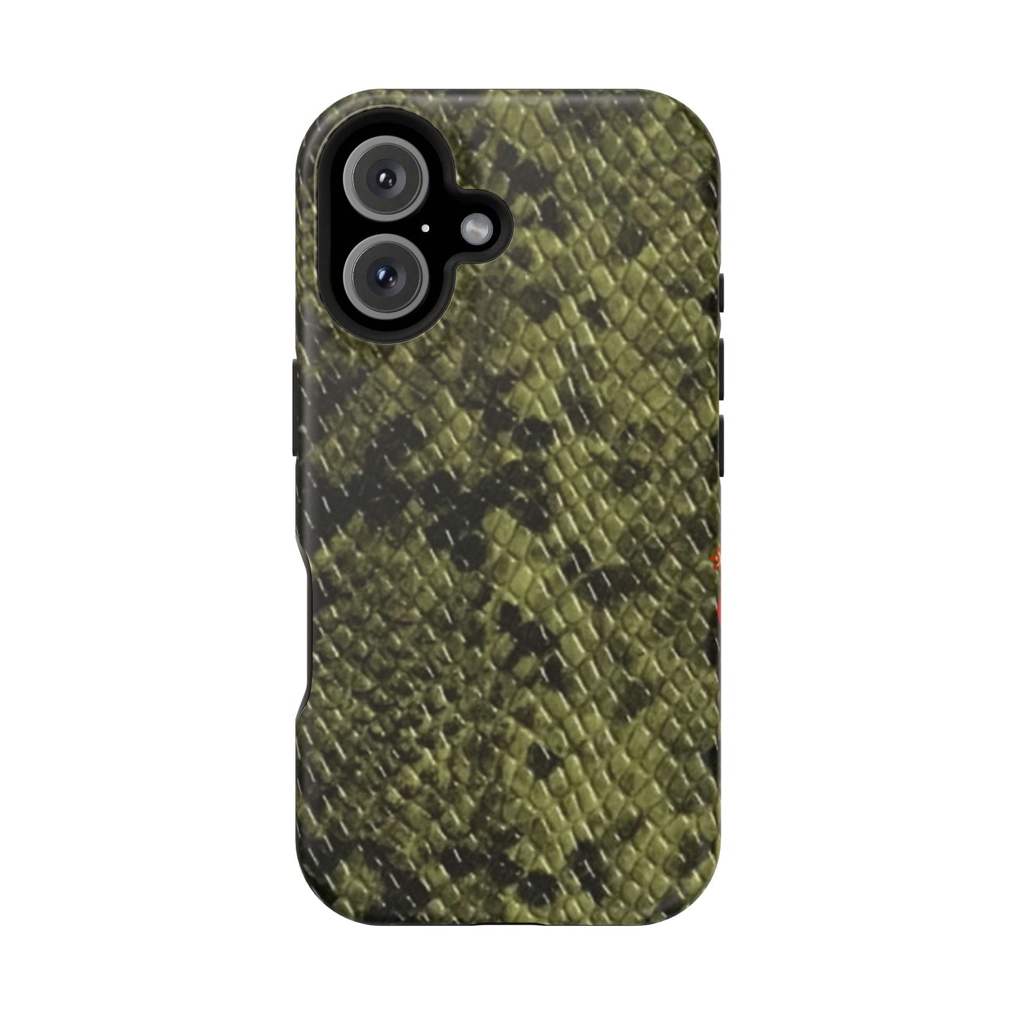 Retro Snake Skin iPhone 15 Pro Case – Faux Snakeskin MagSafe Compatible Case