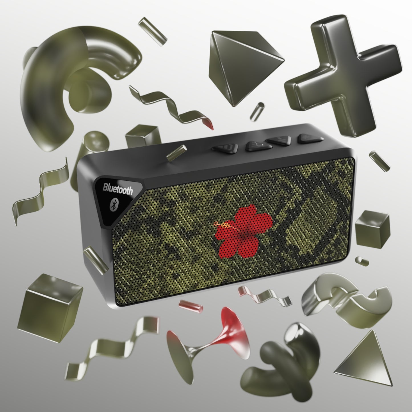 Jabba Bluetooth Speaker – Portable Wireless Speaker with Bold Sound & Tropical Floral Design