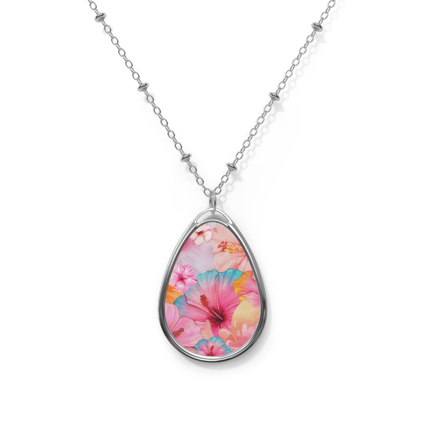 Silver Boho🌺 floral necklace