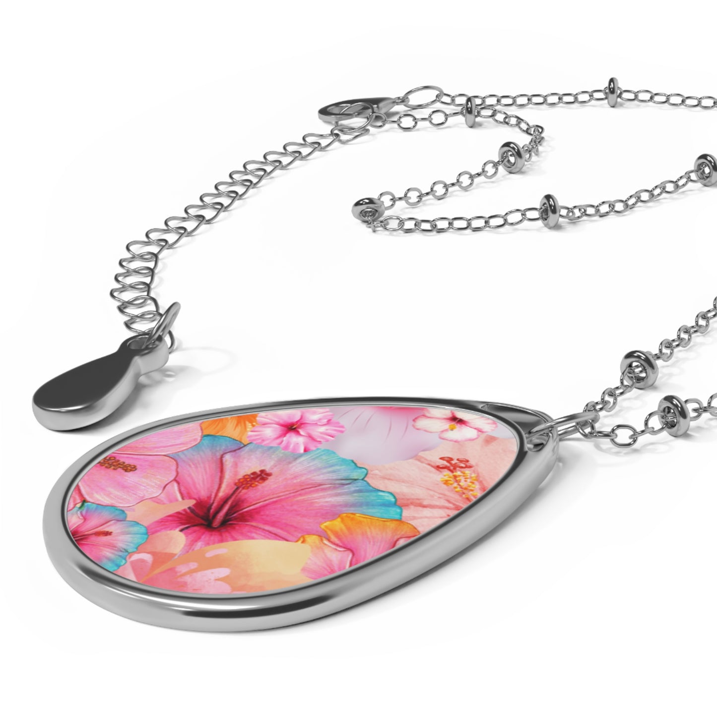 Silver Boho🌺 floral necklace