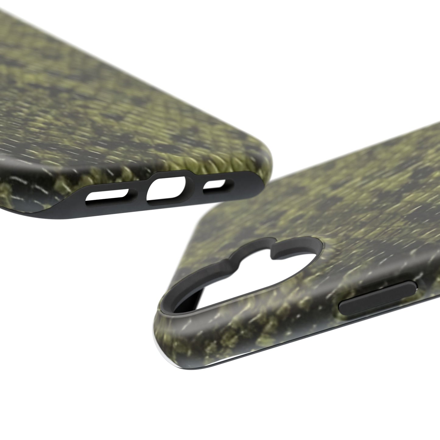 Retro Snake Skin iPhone 15 Pro Case – Faux Snakeskin MagSafe Compatible Case