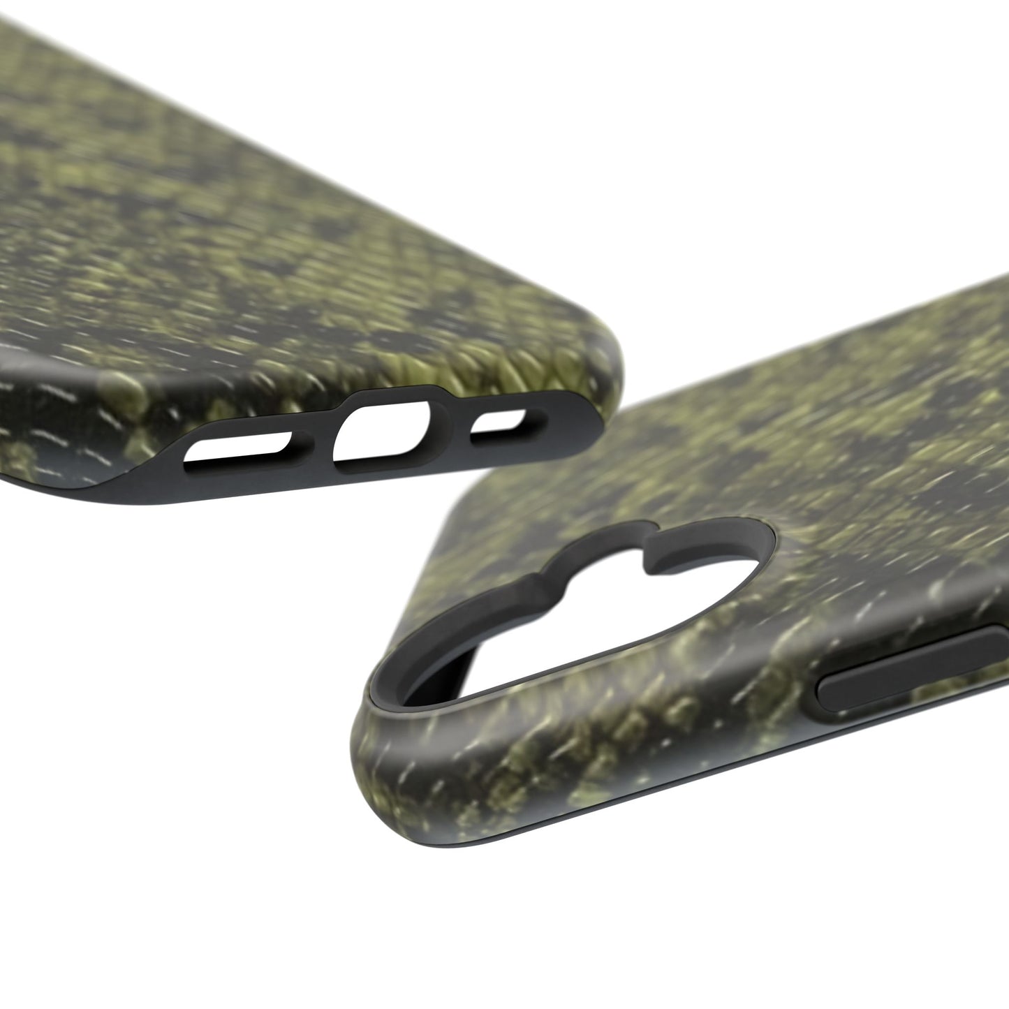 Retro Snake Skin iPhone 15 Pro Case – Faux Snakeskin MagSafe Compatible Case