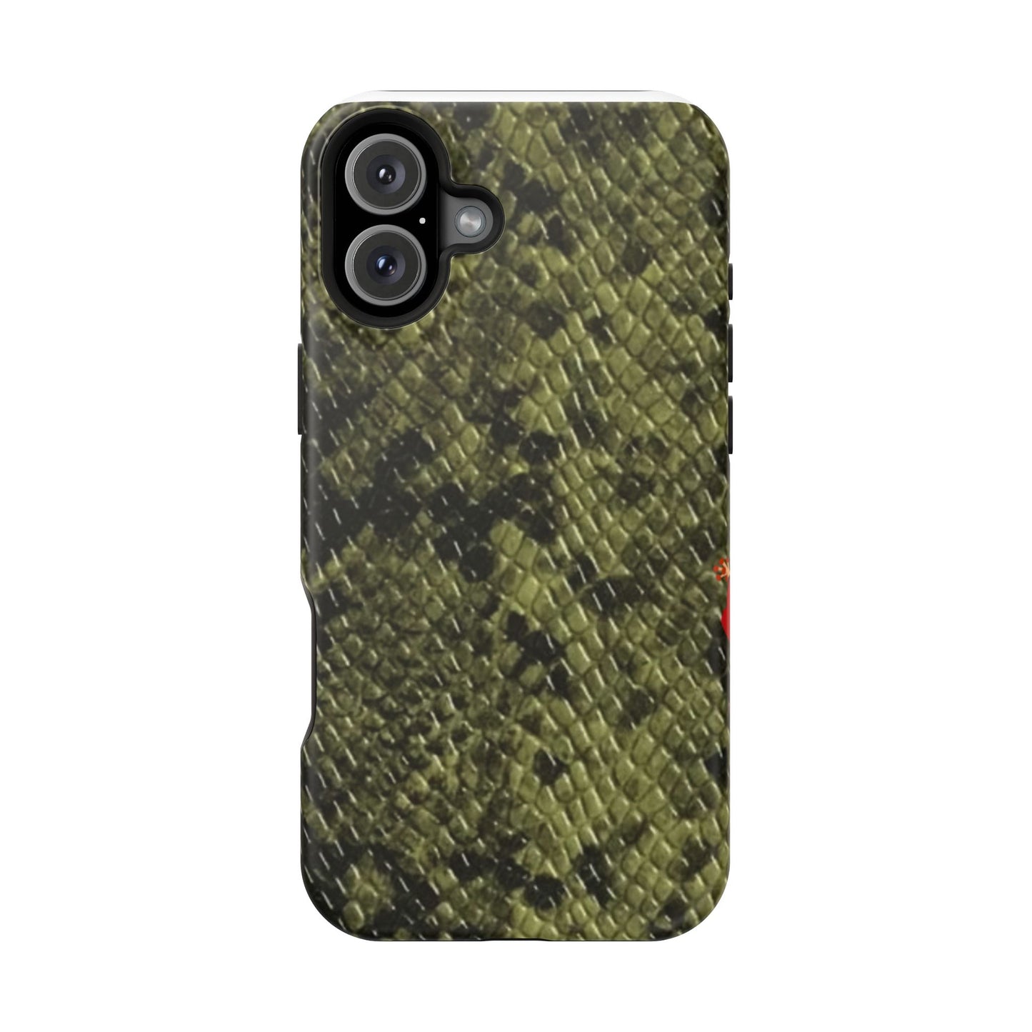 Retro Snake Skin iPhone 15 Pro Case – Faux Snakeskin MagSafe Compatible Case
