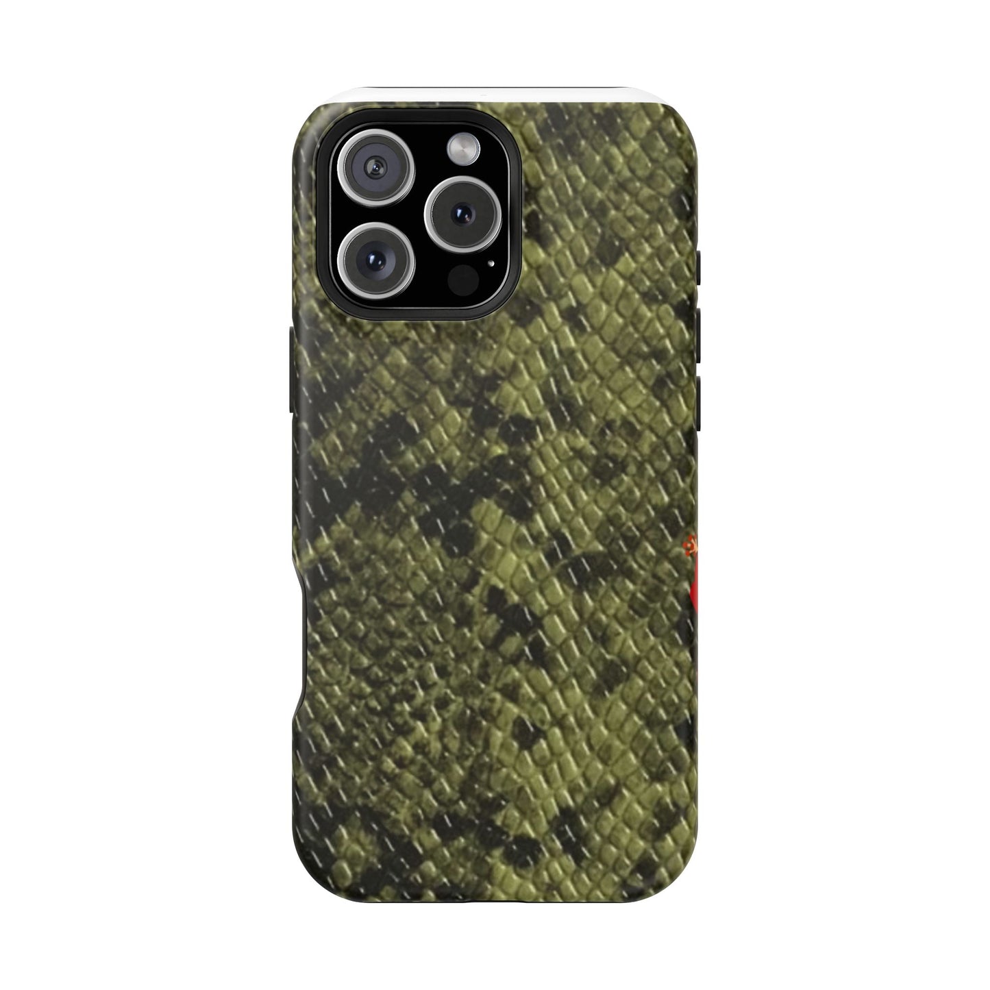 Retro Snake Skin iPhone 15 Pro Case – Faux Snakeskin MagSafe Compatible Case
