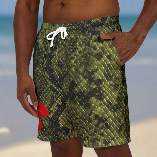 Snake Skin 🐍 Tropical Men’s  swim Shorts