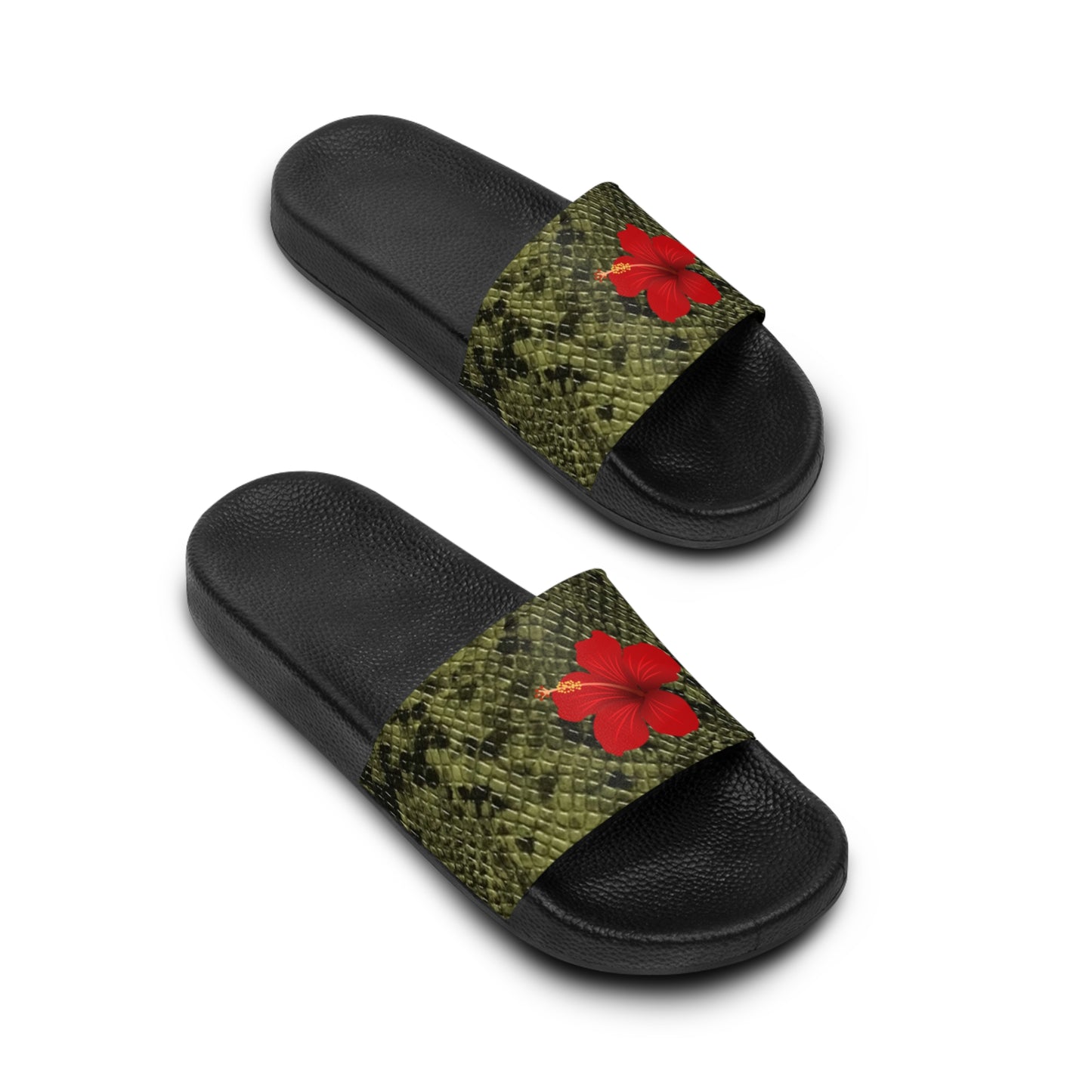 Snake 🐍 Skin Hibiscus 🌺 Slides ALL SIZES AVAILABLE ✨