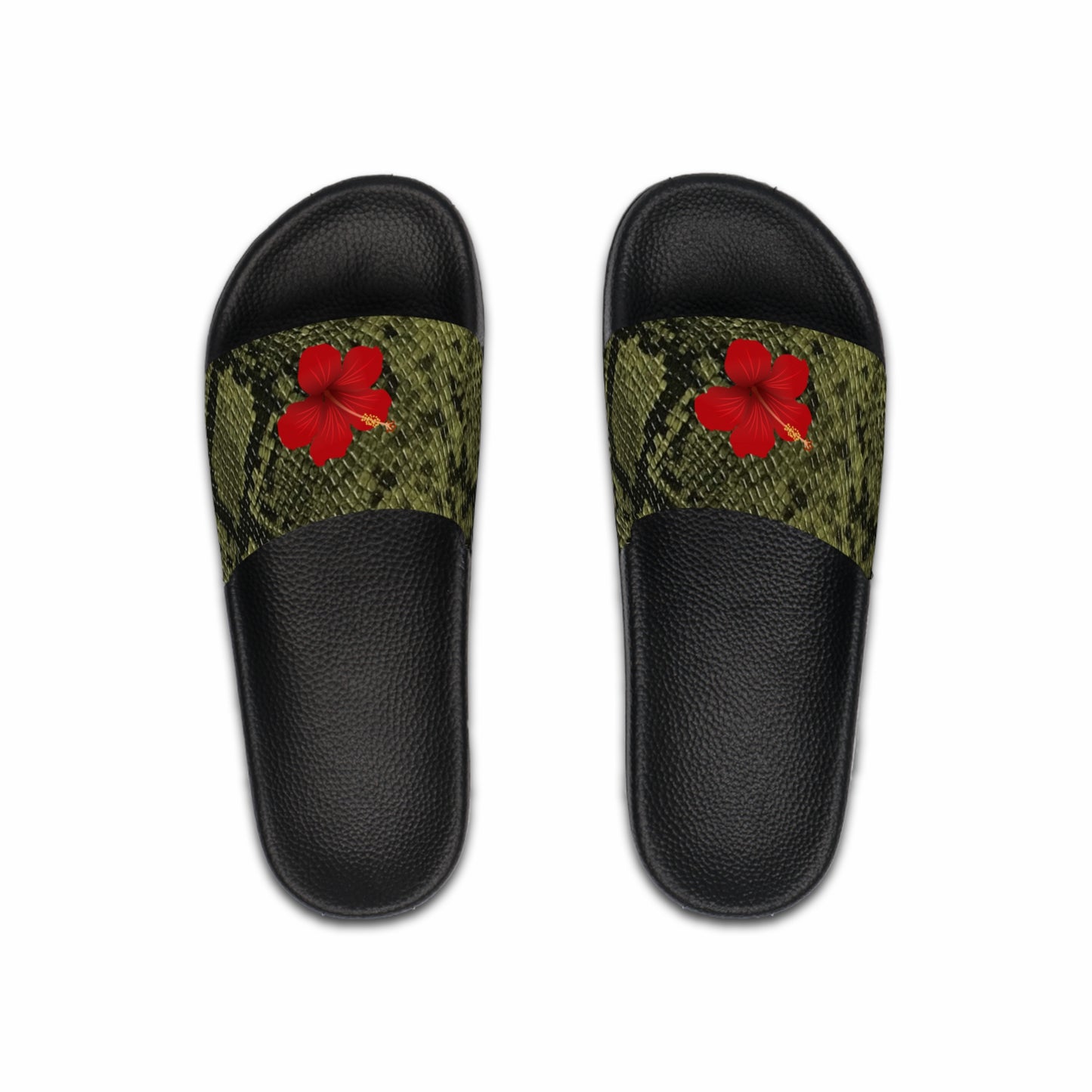 Snake 🐍 Skin Hibiscus 🌺 Slides ALL SIZES AVAILABLE ✨