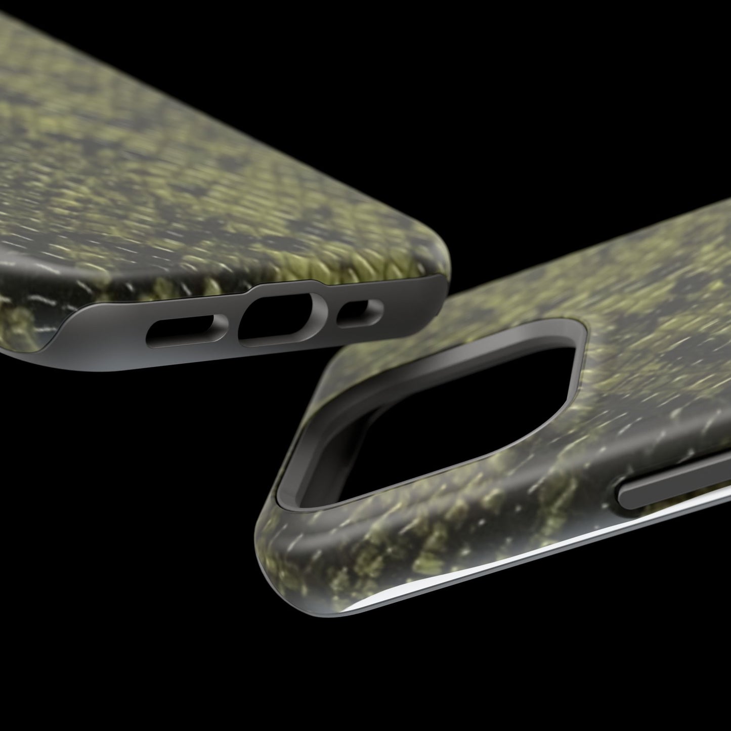 Retro Snake Skin iPhone 15 Pro Case – Faux Snakeskin MagSafe Compatible Case
