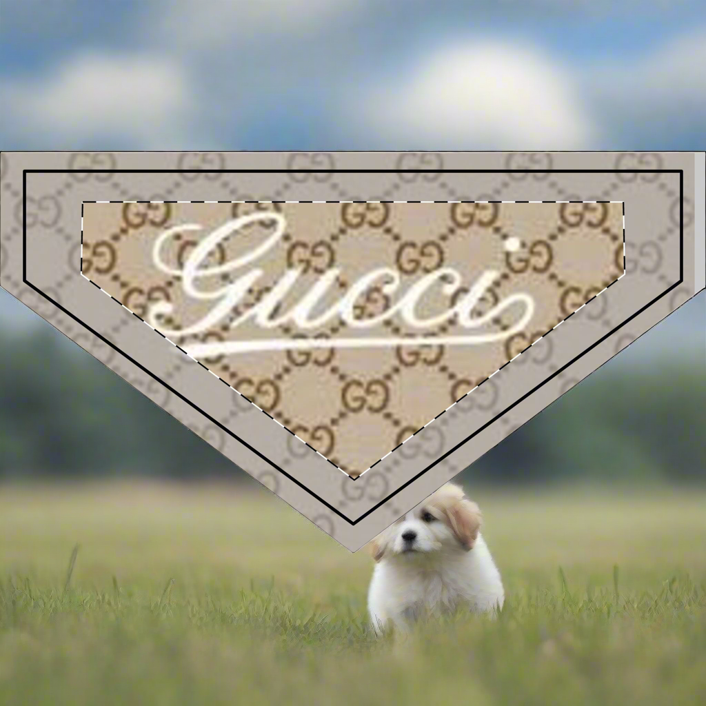 ✨✨Gucci vintage inspired Clip-on Pet Bandana