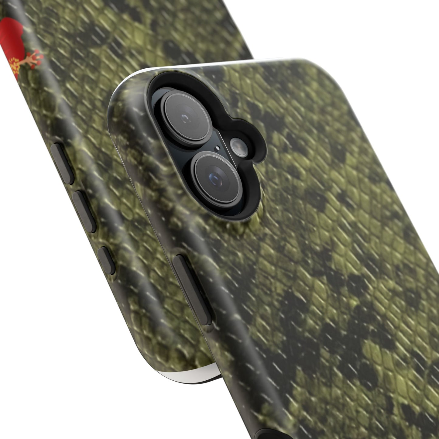 Retro Snake Skin iPhone 15 Pro Case – Faux Snakeskin MagSafe Compatible Case