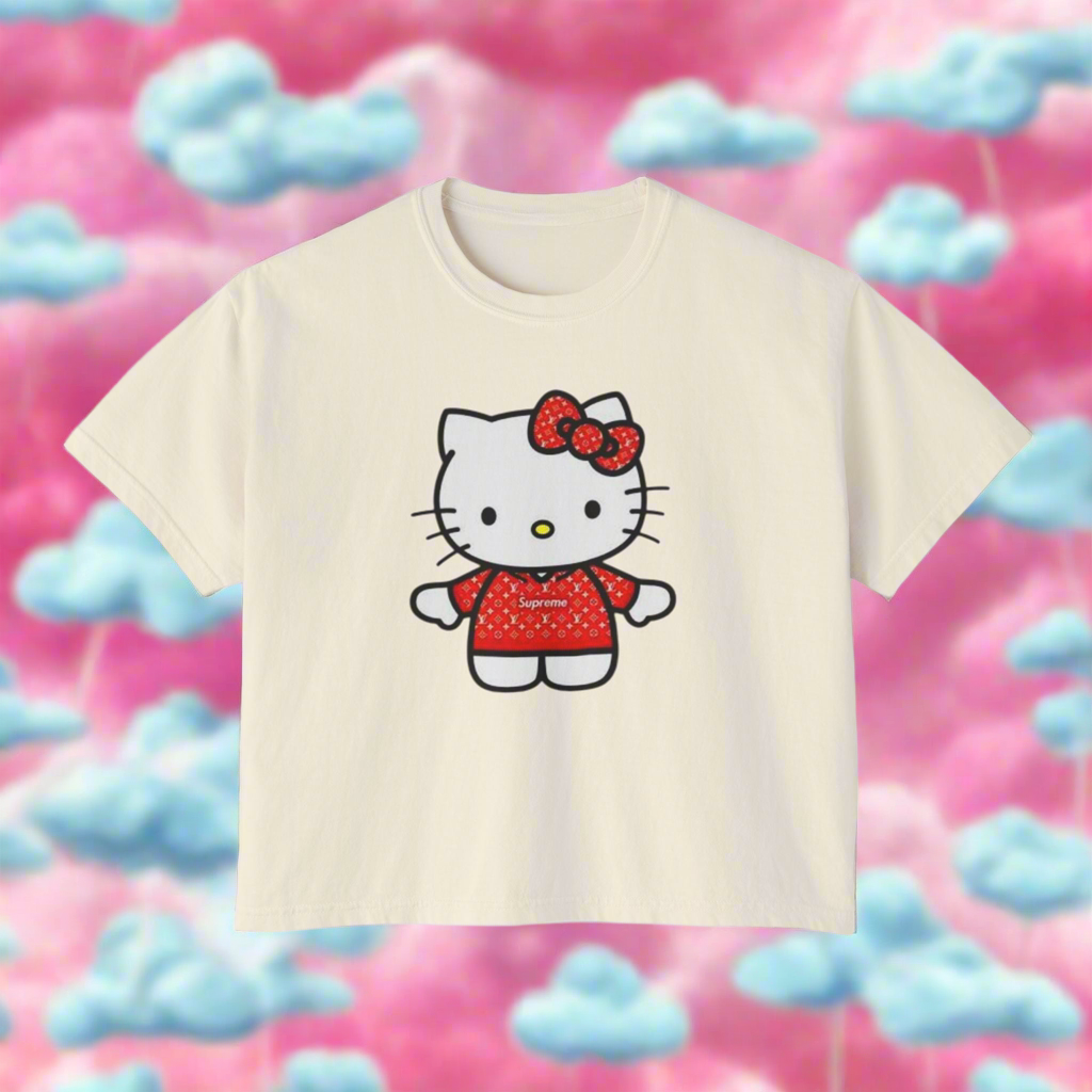 ✨✨Inspired by Hello Kitty x Supreme Women's Boxy Tee