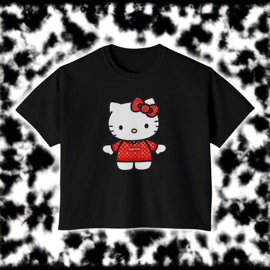 ✨✨Inspired by Hello Kitty x Supreme Women's Boxy Tee