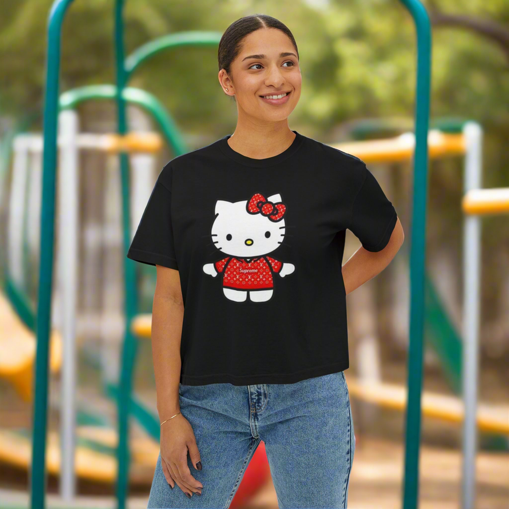 ✨✨Inspired by Hello Kitty x Supreme Women's Boxy Tee
