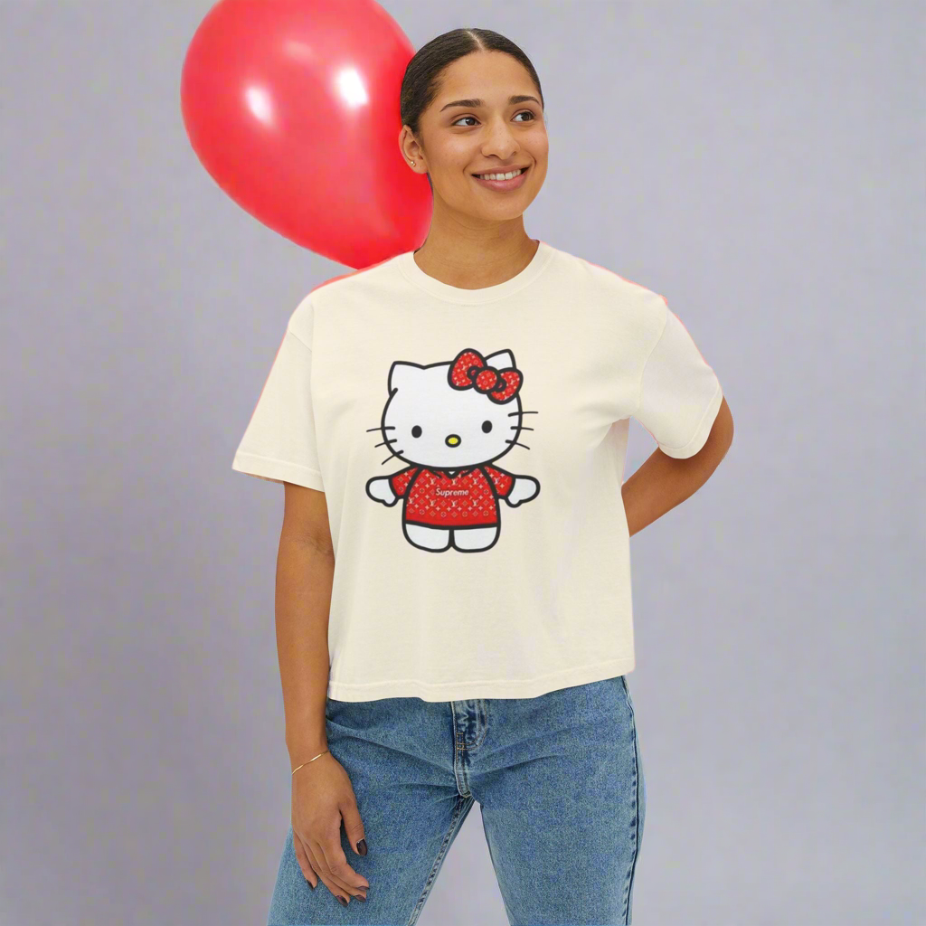 ✨✨Inspired by Hello Kitty x Supreme Women's Boxy Tee