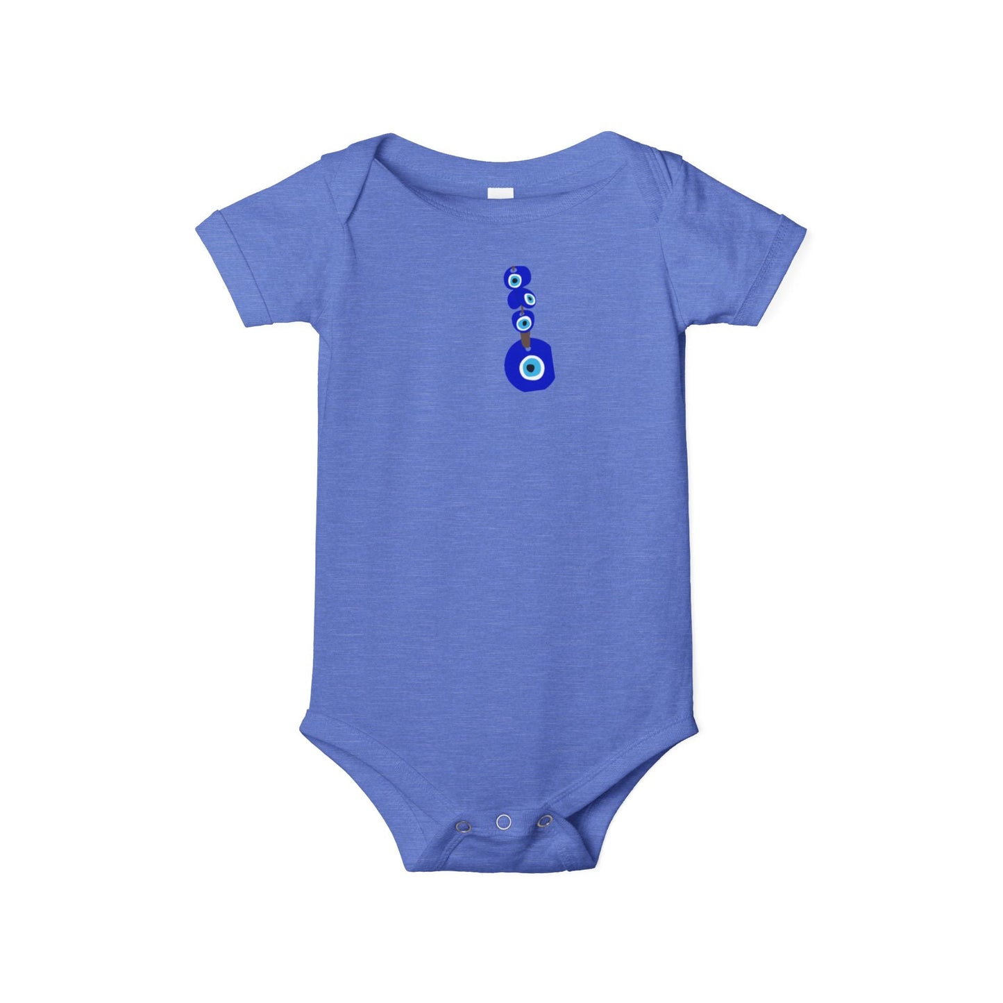 Baby 🧿 Onesie ✨ Airlume Cotton - Heather Columbia Blue / 3-6M - Kids clothes