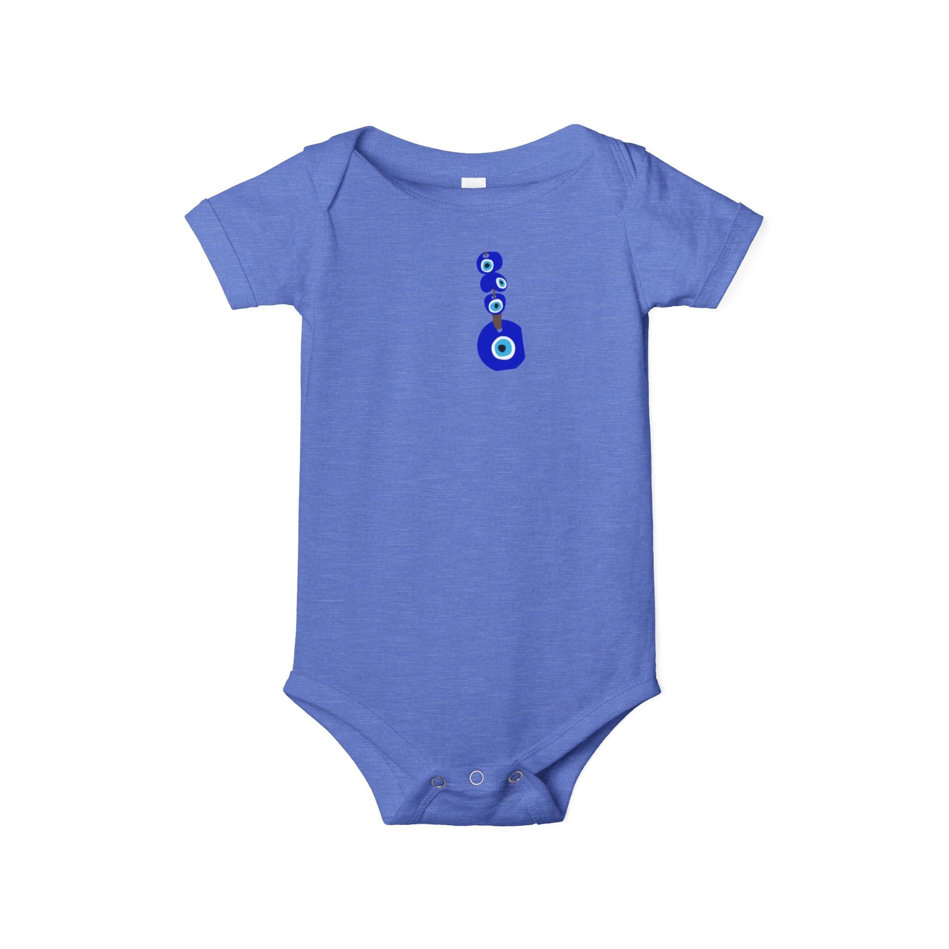 Baby 🧿 Onesie ✨ Airlume Cotton - Heather Columbia Blue / 3-6M - Kids clothes