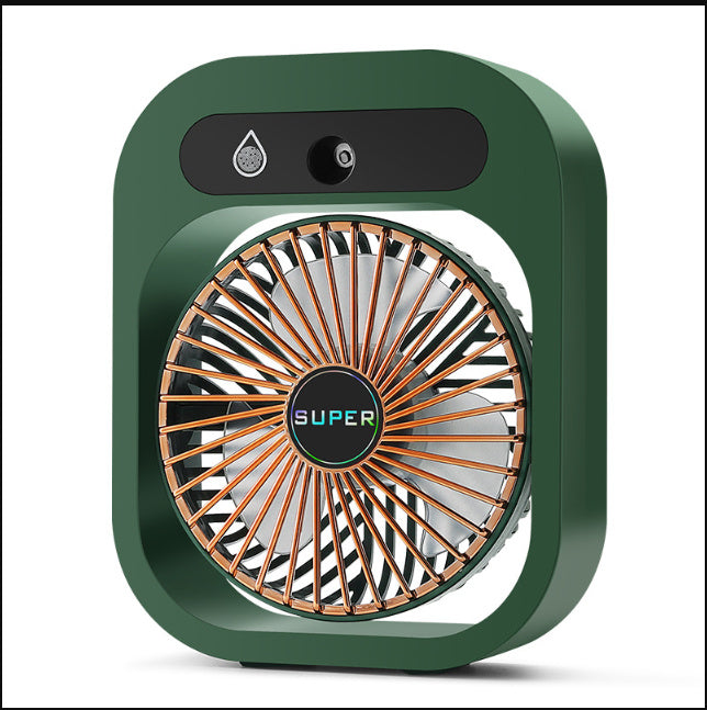 🖤 Chill Harder: 2-in-1 USB Misting Fan + Humidifier + Air Conditioning Desk Fan